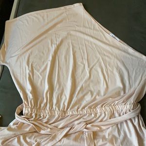 Light peach Maxi one shoulder dress